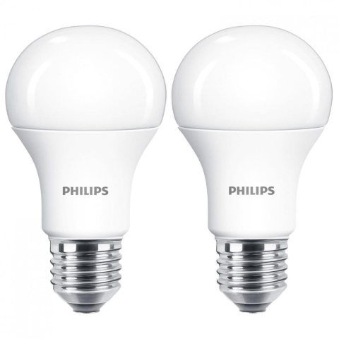 SET 2 becuri LED Philips ,  soclu E27 ,  putere 12.5W ,  forma clasic ,  lumina alb rece ,  alimentare 220 - 240 V ,  Cod Produs: 8718696813737 [0]