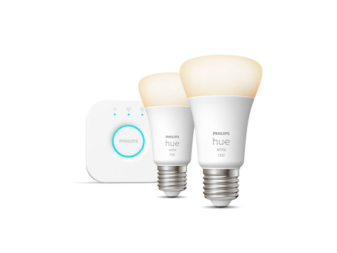 SET 2 becuri smart LED Philips , soclu E27 , putere 10W , forma clasic , lumina alb , alimentare 220 - 240 V , Cod Produs: 8719514289116 [0]