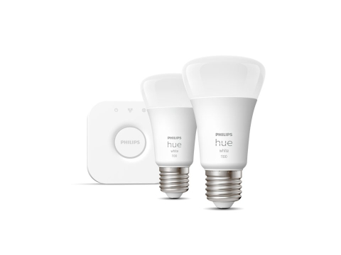 SET 2 becuri smart LED Philips , soclu E27 , putere 10W , forma clasic , lumina alb , alimentare 220 - 240 V , Cod Produs: 8719514289116 [1]