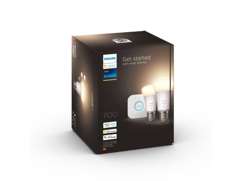 SET 2 becuri smart LED Philips , soclu E27 , putere 10W , forma clasic , lumina alb , alimentare 220 - 240 V , Cod Produs: 8719514289116 [2]