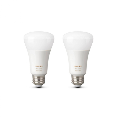 SET 2 becuri smart LED Philips , soclu E27 , putere 10W , forma clasic , lumina multicolora , alimentare 220 - 240 V , Cod Produs: 8718696729052 [1]