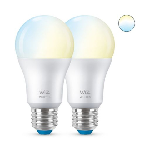 SET 2 becuri smart LED Philips , soclu E27 , putere 8W , forma clasic , lumina toate nuantele de alb , alimentare 220 - 240 V , Cod Produs: 8719514551015 [0]
