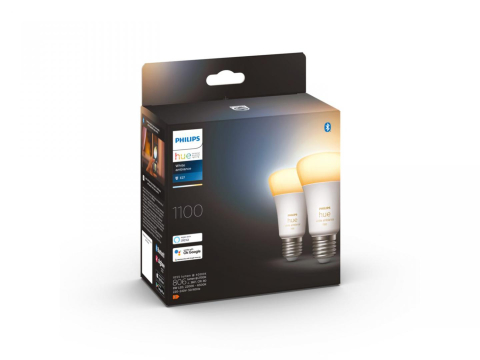 SET 2 becuri smart LED Philips , soclu E27 , putere 8W , forma sferic , lumina alb calda , alb rece , alimentare 220 - 240 V , Cod Produs: 8719514291256 [1]