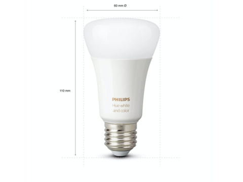 SET 2 becuri smart LED Philips , soclu E27 , putere 9 W , forma oval , lumina multicolora , alimentare 220 - 240 V , Cod Produs: 8719514328365 [3]