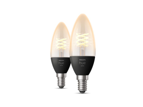 SET 2 becuri smart LED Philips , soclu GU10 , putere 4.5W , forma lumanare , lumina alb calda , alimentare 220 - 240 V , Cod Produs: 8719514302211 [0]