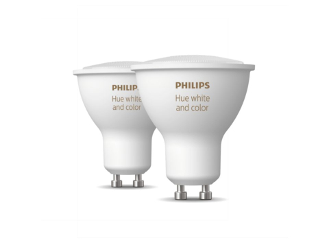 SET 2 SPOTURI incastrate smart LED Philips ,  soclu GU10 ,  putere 5.7W ,  forma spot ,  lumina multicolora ,  alimentare 220 - 240 V ,  Cod Produs: 8718699629250 [1]
