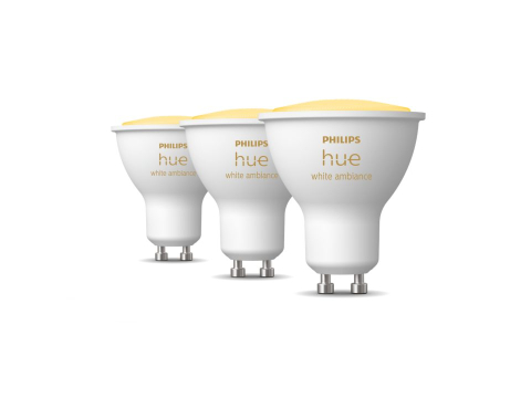 Set 3 BEC smart LED Philips ,  soclu GU10 ,  putere 4.3 W ,  forma spot ,  lumina alb ,  alimentare 220 - 240 V ,  Cod Produs: 8719514342804 [0]