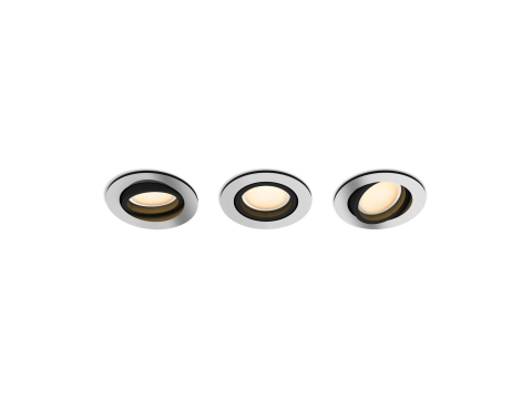 SET 3 SPOTURI incastrate smart LED Philips ,  soclu GU10 ,  putere 5.7W ,  forma spot ,  lumina multicolora ,  alimentare 220 - 240 V ,  Cod Produs: 8719514342828 [0]