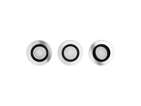 SET 3 SPOTURI incastrate smart LED Philips ,  soclu GU10 ,  putere 5.7W ,  forma spot ,  lumina multicolora ,  alimentare 220 - 240 V ,  Cod Produs: 8719514342828 [1]