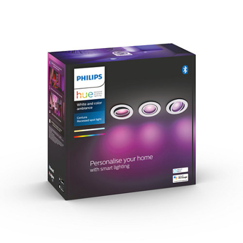SET 3 SPOTURI incastrate smart LED Philips ,  soclu GU10 ,  putere 5.7W ,  forma spot ,  lumina toate nuantele de alb ,  alimentare 220 - 240 V ,  Cod Produs: 8719514342880 [3]