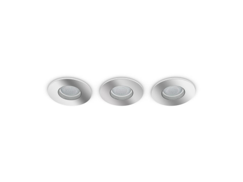 SET 3 SPOTURI incastrate smart LED Philips ,  soclu integrat ,  putere 5W ,  forma spot ,  lumina alb calda ,  alb rece ,  alimentare 220 - 240 V ,  Cod Produs: 8719514340817 [1]