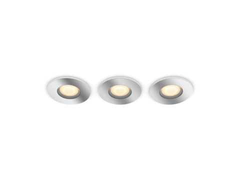 SET 3 SPOTURI incastrate smart LED Philips ,  soclu integrat ,  putere 5W ,  forma spot ,  lumina alb calda ,  alb rece ,  alimentare 220 - 240 V ,  Cod Produs: 8719514340817 [0]