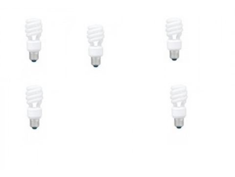 Electronice - SET 5 becuri fluorescent Panasonic, soclu E27, putere 14W, forma spirala, lumina alb calda, alimentare 220 - 240 V, Cod Produs: EFD14E27HD3E-5
