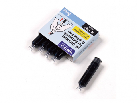 Instrumente de scris - Set cu 5 patroane cerneala pentru stilou retractabil Writech, albastru