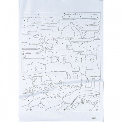 Panze de pictura - Set de pictură pe numere cu texturi cu nisip de cuarț dimensiune 40x50cm model ORAS