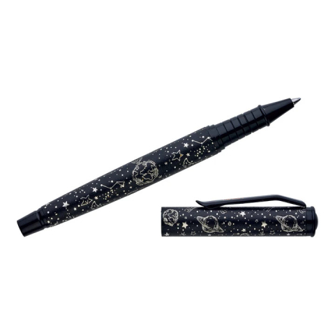 Pixuri cu mecansim - Set pix si roller Space 3007, cu mecanism prin tragerea capacului,mina albastra, varf din otel inoxidabil de 0,6 mm