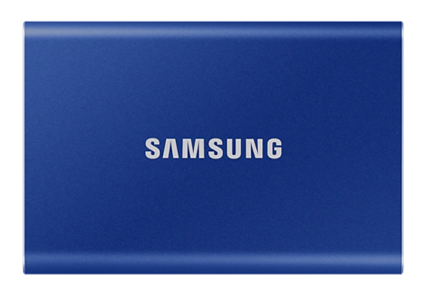 Medii de stocare - SSD. extern SAMSUNG T7 ,  2TB ,  USB 3.2 gen 1 ,  R/W: 1050/1000 MB/s ,  albastru ,  Cod Produs: MU-PC2T0H/WW