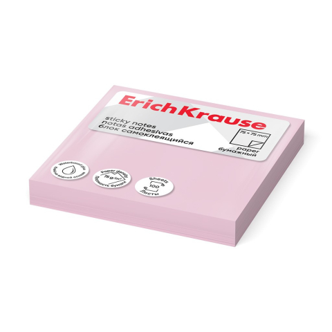 Index, notesuri adezive - Stick Notes hartie 75 x 75mm 100 de coli culoare PINK