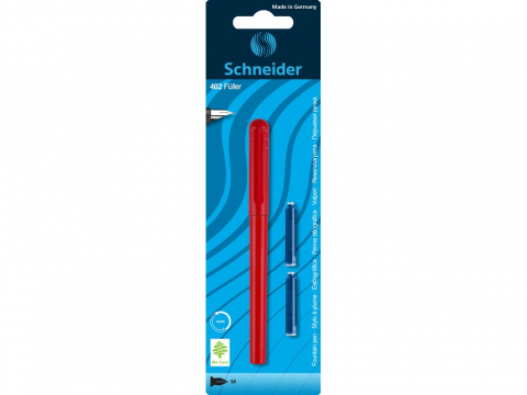 Stilouri si rollere cu rezerve de cerneala - Stilou Unicolor + 2x rezerve Schneider 1 buc/Blister