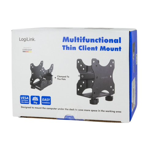 SUPORT de perete/birou LOGILINK pt. Intel NUC ,  Mac mini ,  fix ,  Compatibil VESA max. 100 x 100 mm ,  Cod Produs: BP0066 [3]