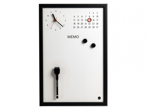 Accesorii pentru birou - Tabla magnetica cu ceas MEMO Bi-Silque