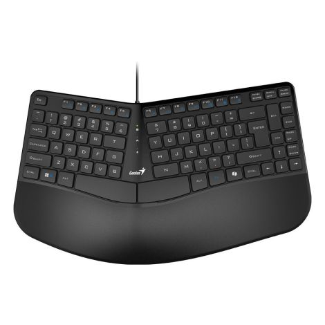 Electronice - TASTATURA GENIUS USB ,  104 taste ,  12 functii ,  ergonomic ,  palm rest ,  AI ,  cablu 1.5m ,  black ,  Cod Produs: 31310053400