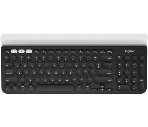 Tastaturi - TASTATURA LOGITECH wireless &amp; bluetooth ,  multimedia ,  1 singur receiver ,  negru &amp; argintiu ,  Cod Produs: 920-008042