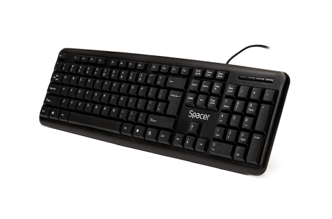 TASTATURA SPACER USB ,  104 taste ,  anti-spill ,  black ,  Cod Produs: SPKB-520 [2]