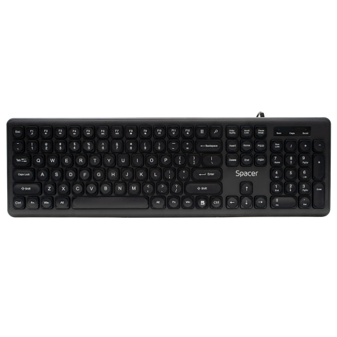 TASTATURA SPACER USB ,  104 taste ,  silentioasa ,  low profile fingertip keycap design ,  black ,  Cod Produs: SPKB-LWP-03 [3]