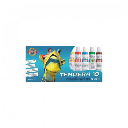 Tempera, guase si acuarele - Tempera 16 Ml 10 Culori|Set