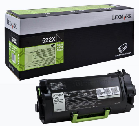 Cartuse originale Lexmark - Toner Original 52D2X0E Lexmark Black, 52D2X0E, pentru MS811 | MS812, 45K