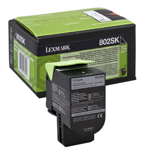 Cartuse originale - Toner Original 80C2SK0 Lexmark Black, 80C2SK0, pentru CX310 | CX410 | CX510, 2.5K