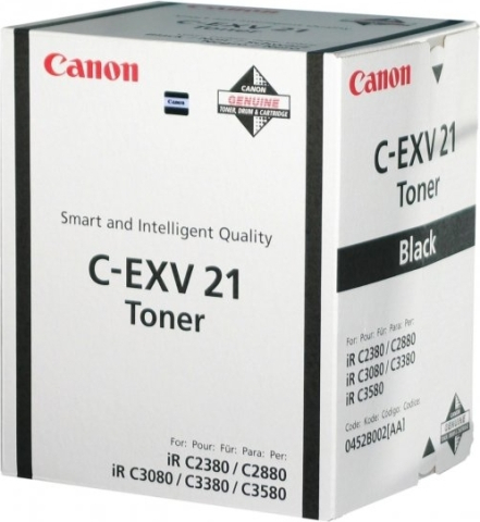 Cartuse originale - Toner Original Canon Black, EXV21BK, pentru IR C2380I|IR C2880|IR C2880I|IR C3080|IR C3080I|IR C3380|IR C3380I|IR C3580|IR C3580, 26K,NOPP, "CF0452B002AA"