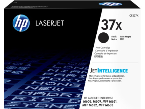 Cartuse originale HP - Toner Original HP Black, HP37X, pentru M608|M609|M631|M632, 25K, (timbru verde 1.2 lei) , "CF237X"