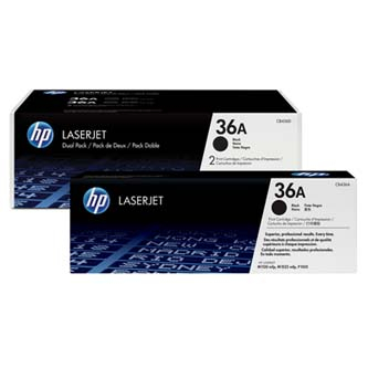 Cartuse originale - Toner original HP CB436AD , HP 36A , negru , 4000 (2x2000) pagini , pachet dublu