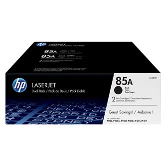Cartuse originale - Toner original HP CE285AD , HP 85A , negru , 1600p , pachet dublu