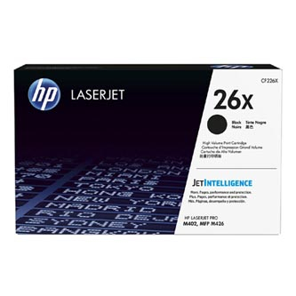 Cartuse originale - Toner original HP CF226X , HP 26X , negru , 9000p , capacitate mare , 930g