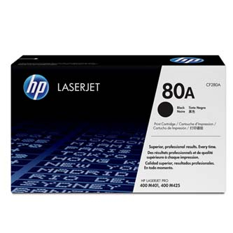 Cartuse originale - Toner original HP CF280A , HP 80A , negru , 2560p , 850g