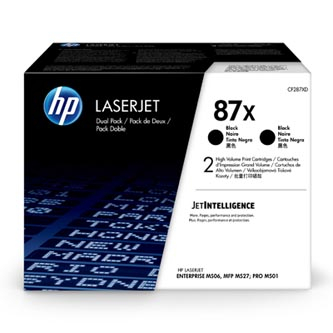 Cartuse originale - Toner original HP CF287XD , HP 87X , negru , 36000 (2x18000) pagini , pachet dublu , 2x2 , 7 kg , EOL