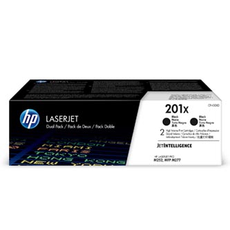 Cartuse originale - Toner original HP CF400XD , HP 201X , negru , 5600 (2x2800) pagini , pachet dublu , 2x770g