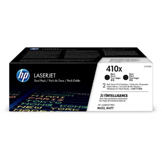 Cartuse originale - Toner original HP CF410XD , HP 410X , negru , 13000 (2x6500) pagini , capacitate mare , pachet dublu , 680 g
