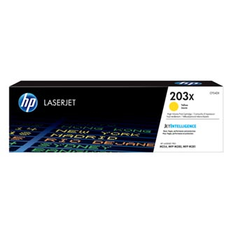 Cartuse originale - Toner original HP CF542X , HP 203X , galben , 2500p , capacitate mare