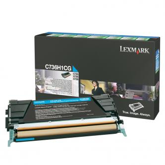 Cartuse originale - Toner original Lexmark C736H1CG , cyan , 10000p , capacitate mare , returnare