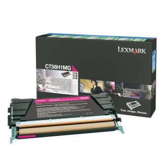 Cartuse originale - Toner original Lexmark C736H1MG , magenta , 10000p , capacitate mare , returnare