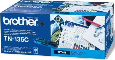 Cartuse originale Brother - Toner Original TN135C Brother Cyan, TN135C, pentru MFC-9440 | 9450 | 9840 | 9040 | HL-4070 | 4040 | 4050, 4K,"TN135C"