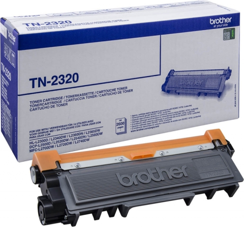Cartuse originale Brother - Toner Original TN2320 Brother Black, TN2320, pentru HL-L2300 | L2340 | L2360 | L2365 | DCP-L2500 | L2520 | L2540 | L2560 | L2700 | MFC-L2700 | L2720 | L2740, 2.6K,"TN2320"