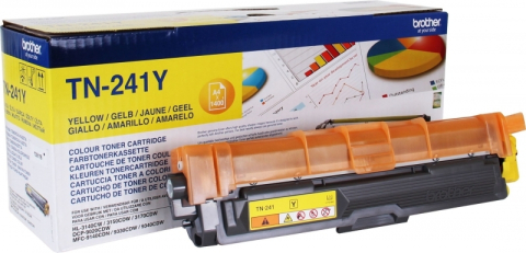 Cartuse originale Brother - Toner Original TN241Y Brother Yellow, TN241Y, pentru HL-3140 | 3150 | 3170 | DCP-9010 | 9015 | 9020 | 9140 | 9330 | 9340, 1.4K,"TN241Y"