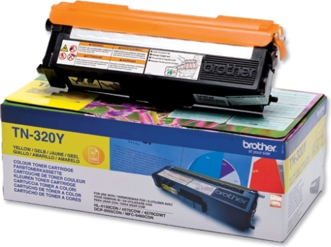 Cartuse originale Brother - Toner Original TN320Y Brother Yellow, TN320Y, pentru HL-4140 | 4150 | 4570 | DCP-9270 | 9055 | MFC-9970 | 9460, 1.5K,"TN320Y"