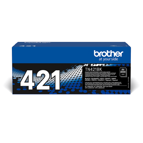 Cartuse originale Brother - Cartus toner original Brother TN421 Black, 3000 pagini ( functioneaza cu DR421CL )