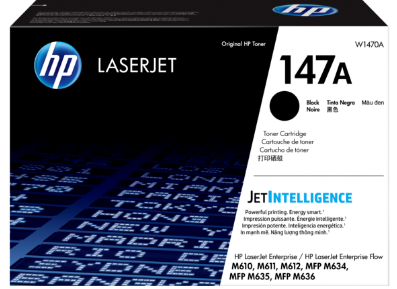 Cartuse originale - Toner Original W1470A h Black, nr.147A, pentru LaserJet Enterprise Flow MFP M635 | M636 | M611 | M612, 10.5K